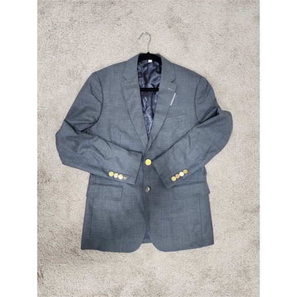 Authentic New BURBERRY Men's Gray TB Metal RUNWAY Slim Wool Blazer Jacket - Picture 5 of 13